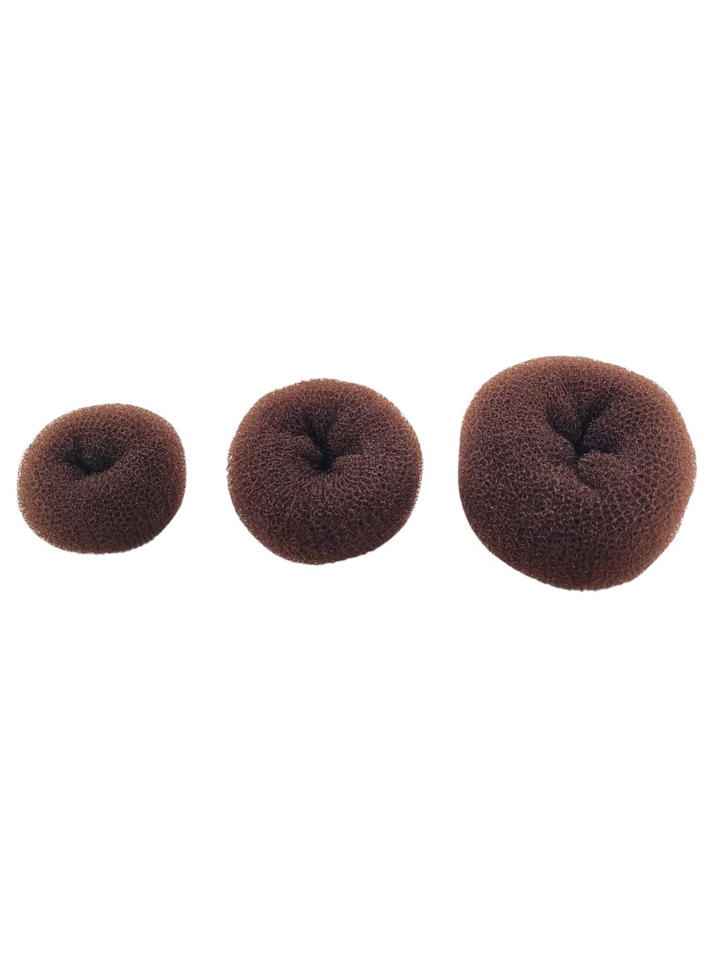 Brown Donut Hair Bun Set 2